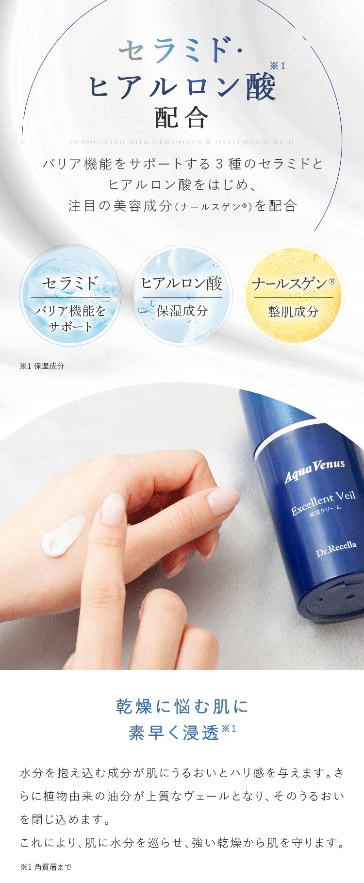 セラミドヒアルロン酸配合