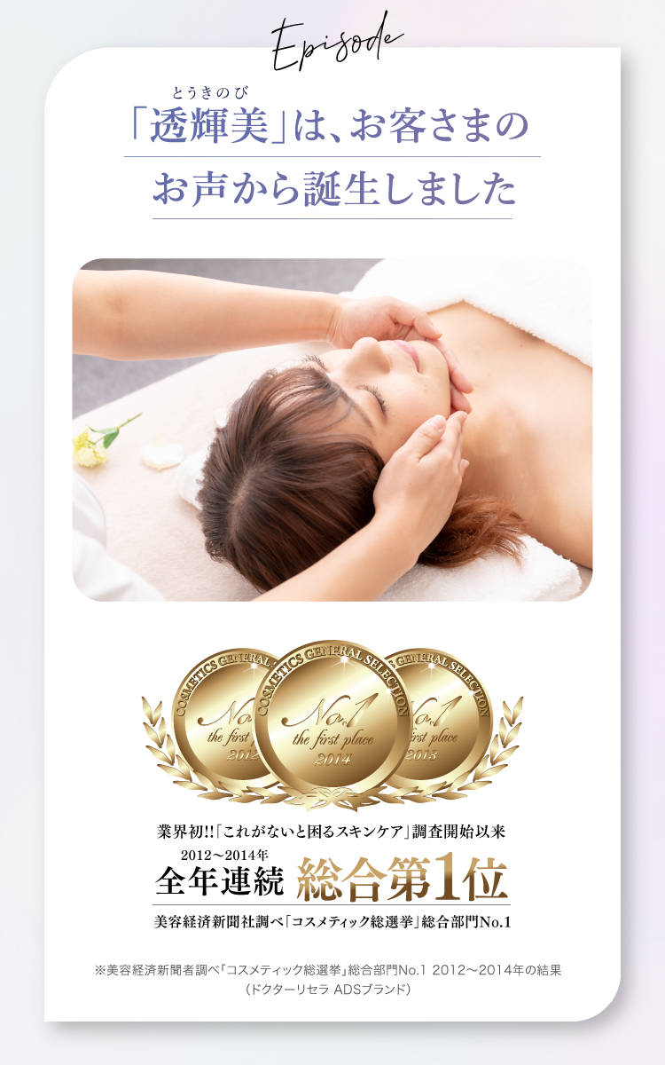 「透輝美」は、お客さまのお声から誕生しました