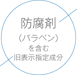 防腐剤 (パラベン)を含む 旧表示指定成分